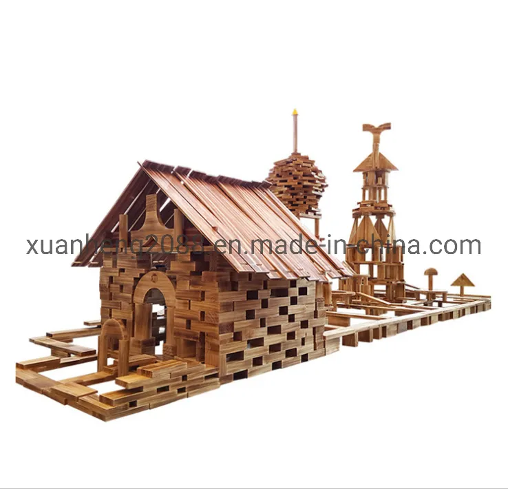 Creative Acrylic Rainbow Educational Toy Tower Pile of Building Blocks for Children Geometry Wooden Assemblage Building Block