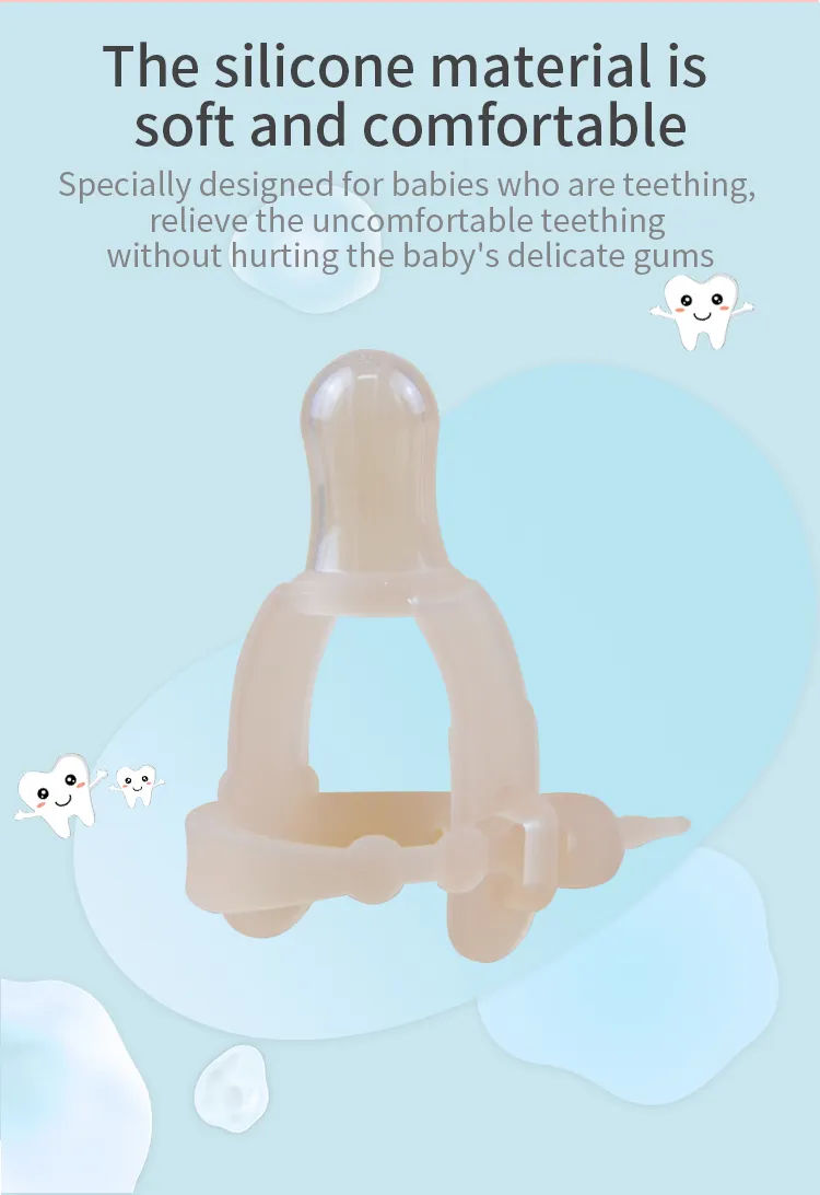 Custom BPA Free Liquid Silicone Thumb Finger Cover Bracelet Baby Teether Adjustable Wristband Chew Teething Toys for Babies