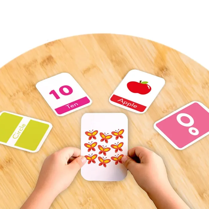 Custom Printing Alphabet Baby Early Educational Toy Children English Card Game Learning Multiplication Flash Cards for Kids