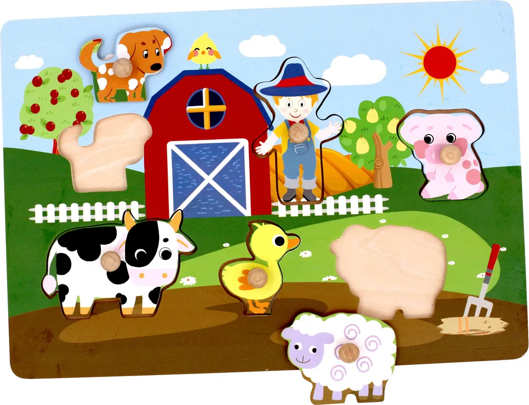 Custom Wooden Children & Prime Educational Toys Montessori Claw Nail Hand Circus Jigsaw Basswood Plywood Jigsaw Toy