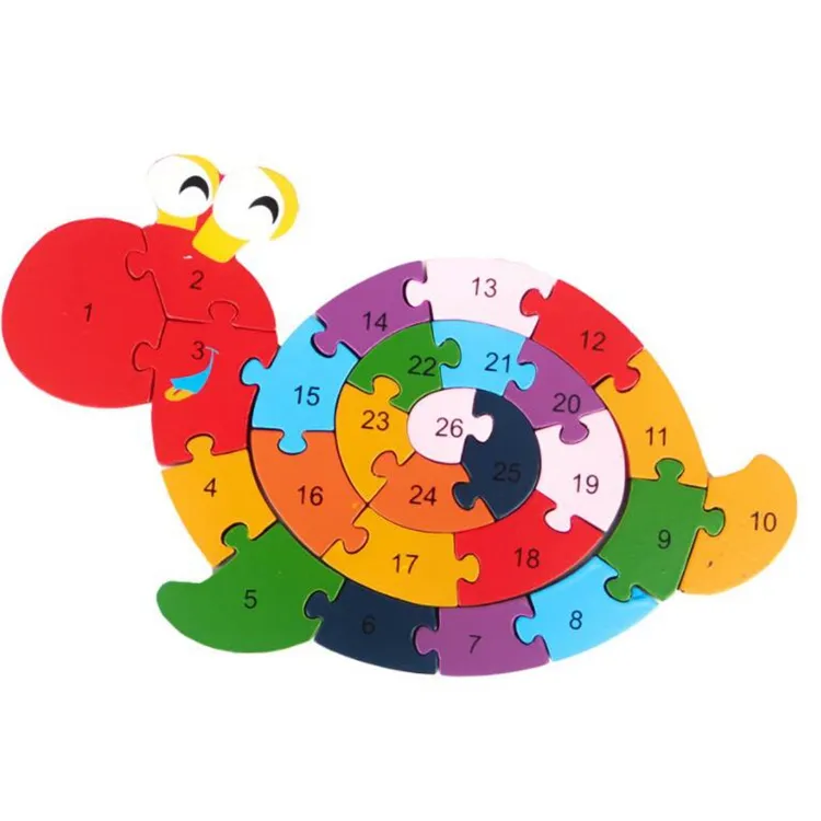 Customize Kids Learning Cognized Animal Funny Wooden Animal Shape Puzzle for Kids Gift