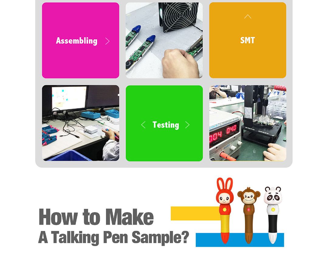 Cute Audio Oid Smart Reading Talking Digital Pen for Kids Learning and Read