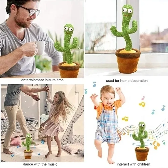 Dancing Cactus Singing Dancing Decoration Gift for Kids