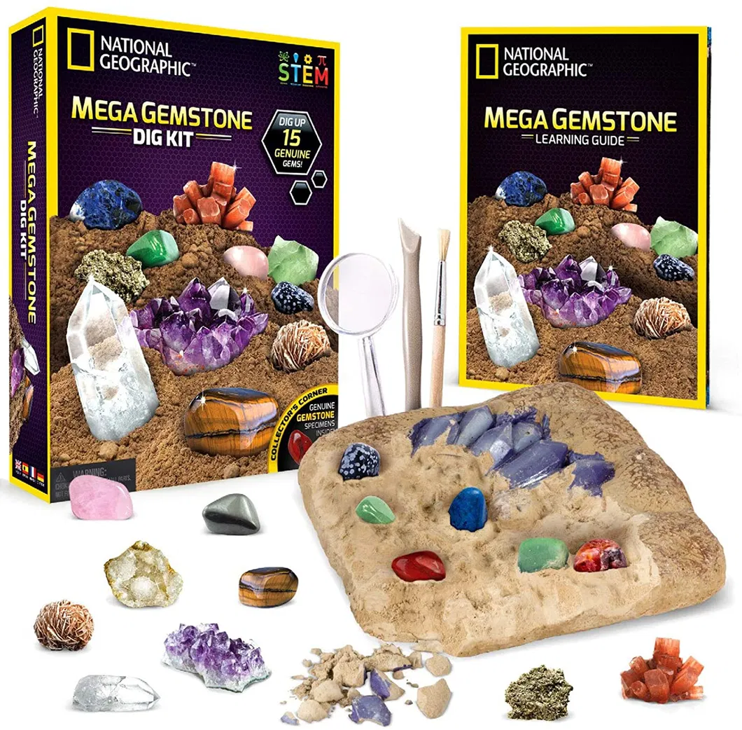 Dig up 15 Real Gems, Stem Science & Educational Toys Make Great Kids Activities Gemstone Dig Kit