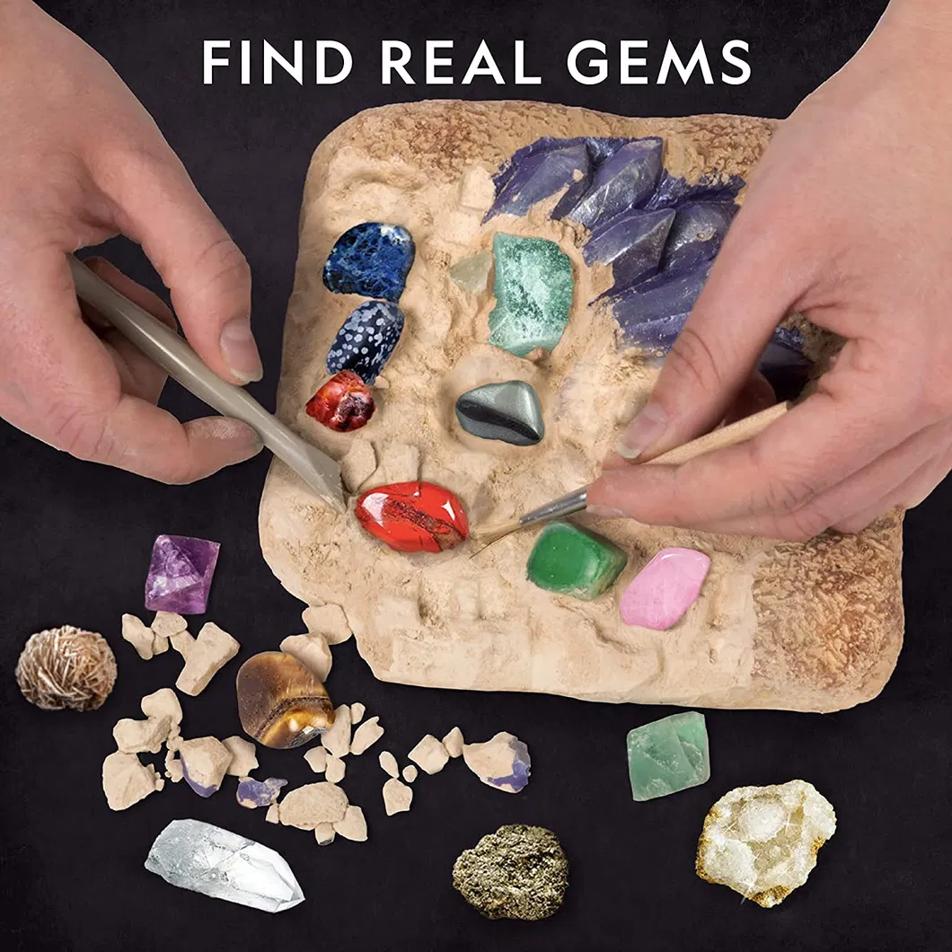 Dig up 15 Real Gems, Stem Science & Educational Toys Make Great Kids Activities Gemstone Dig Kit