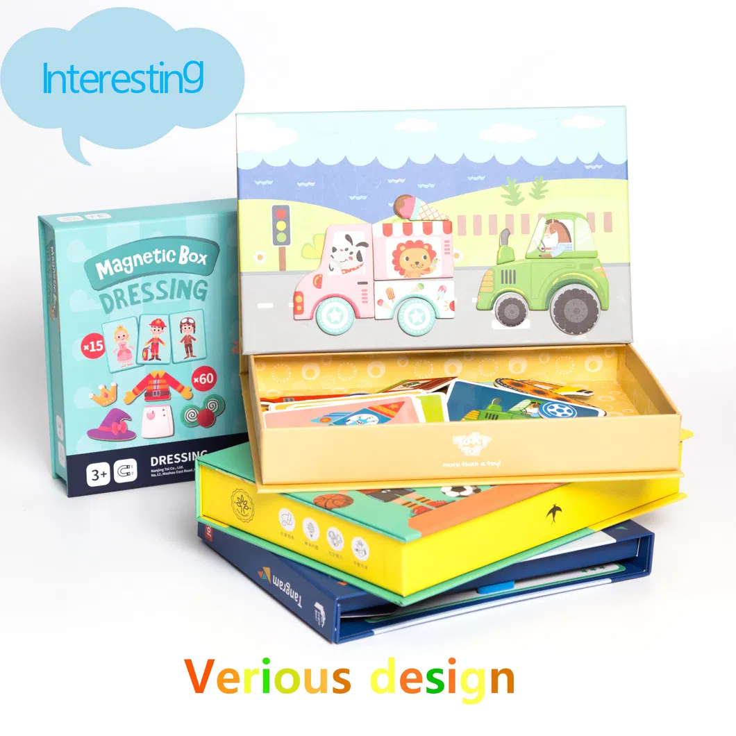 Early Educational 3D Magnetic Puzzle Toys Sticker Dress up Game for Kids