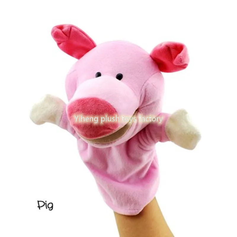 Eco-Friendly 20m Plush Jungle Animal Hand Puppet Kids Educational Plush Doll Tiger Lion Fox Zebra Hippo Frog Dog Giraffe Crocs Doll