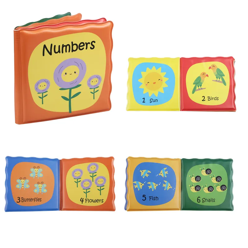 Educational Books Early Learning Children Plush Custom Design OEM Bath Book