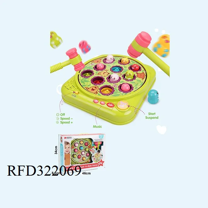 Educational Toys Spin Whack-a-Mole Game Hammer Turntable Game