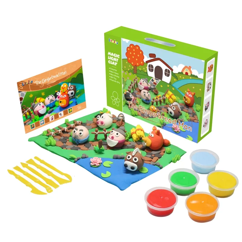 Elastic 24 Colors Bouncing Clay for Art Projects-The Gingerbread Man