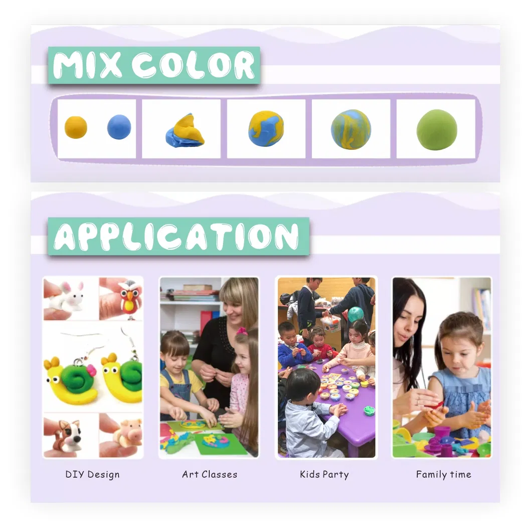 Elastic Bouncing Air Hardening Jumping Clay for Art Clay