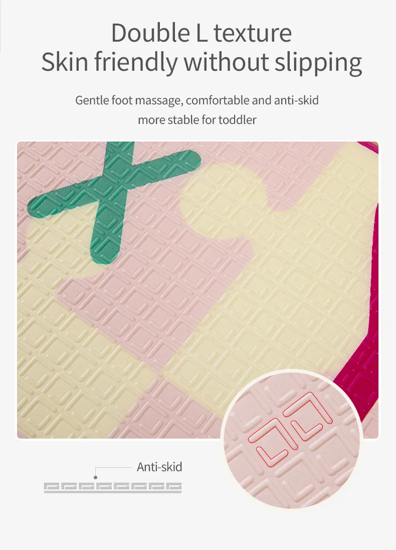 Factory Supply High Quality Ecofriendly Soft Moistureproof Easy Clean Customized Foldable XPE Foam Baby Play Mat