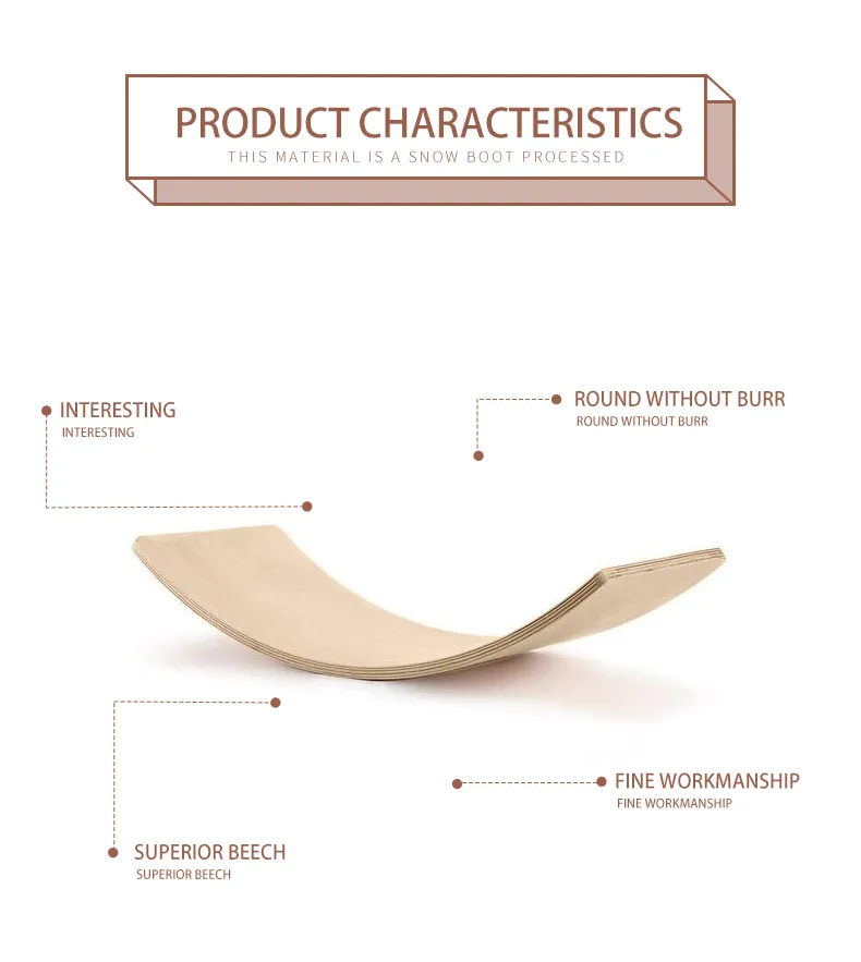 Factory Wholesale High Quality Birch Wood Kids Science Educational Toy Wooden Balance Board