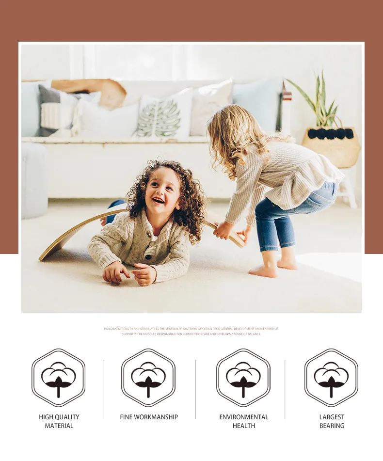 Factory Wholesale High Quality Birch Wood Kids Science Educational Toy Wooden Balance Board