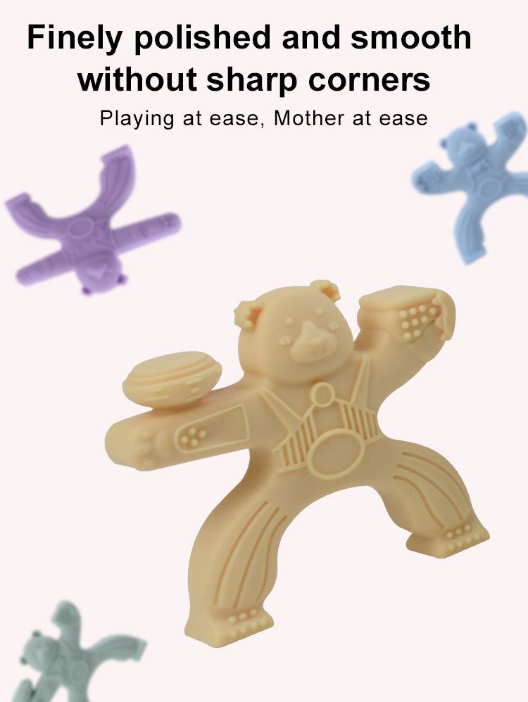 Food Grade Kids Silicone Soft Block Toy Block 6PCS Set Training Game Kit Baby Learning Animals Balance Toys Educational Toys