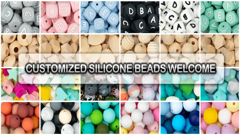 Food Grade Silicone Beads Wholesale Safe BPA Free Baby Teether Chew Beads Bulk Round Silicone Teething Beads
