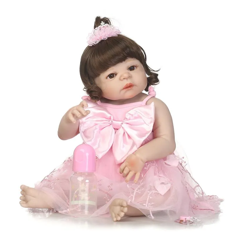Full Body Solid Kid Bebe Reborn Doll New Born Baby Doll for Sale