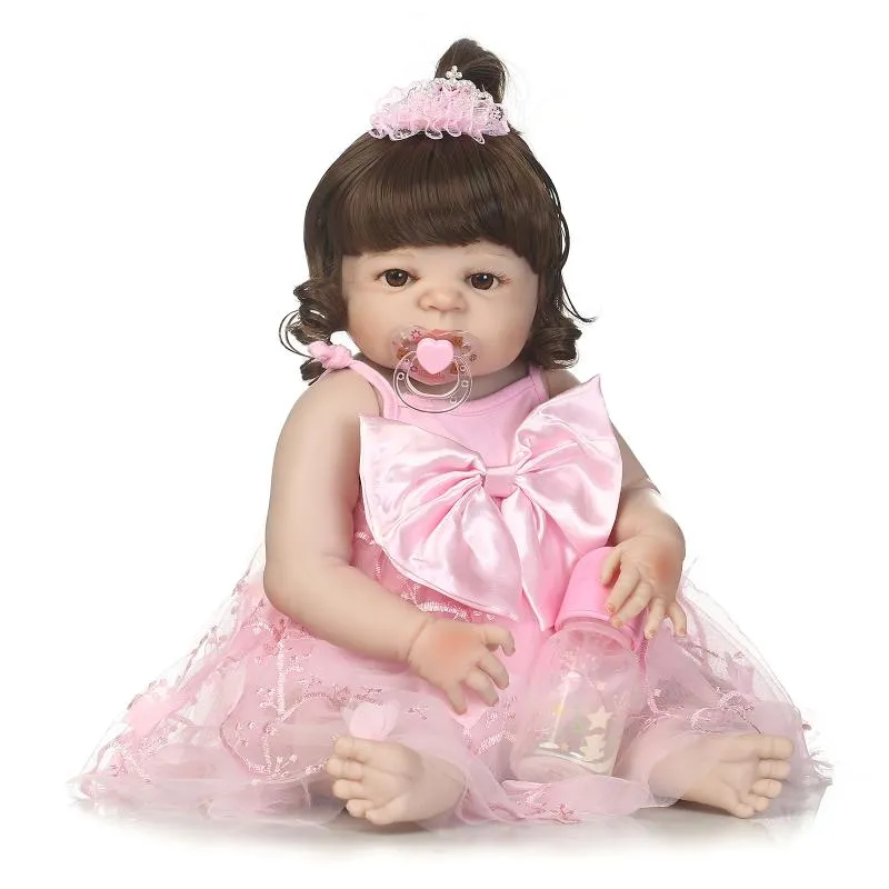 Full Body Solid Kid Bebe Reborn Doll New Born Baby Doll for Sale