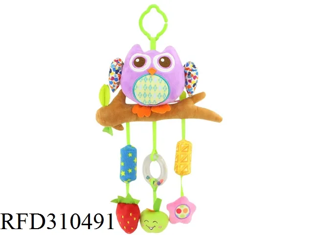 Funny Soft Plush Colorful Baby Hanging Rattle