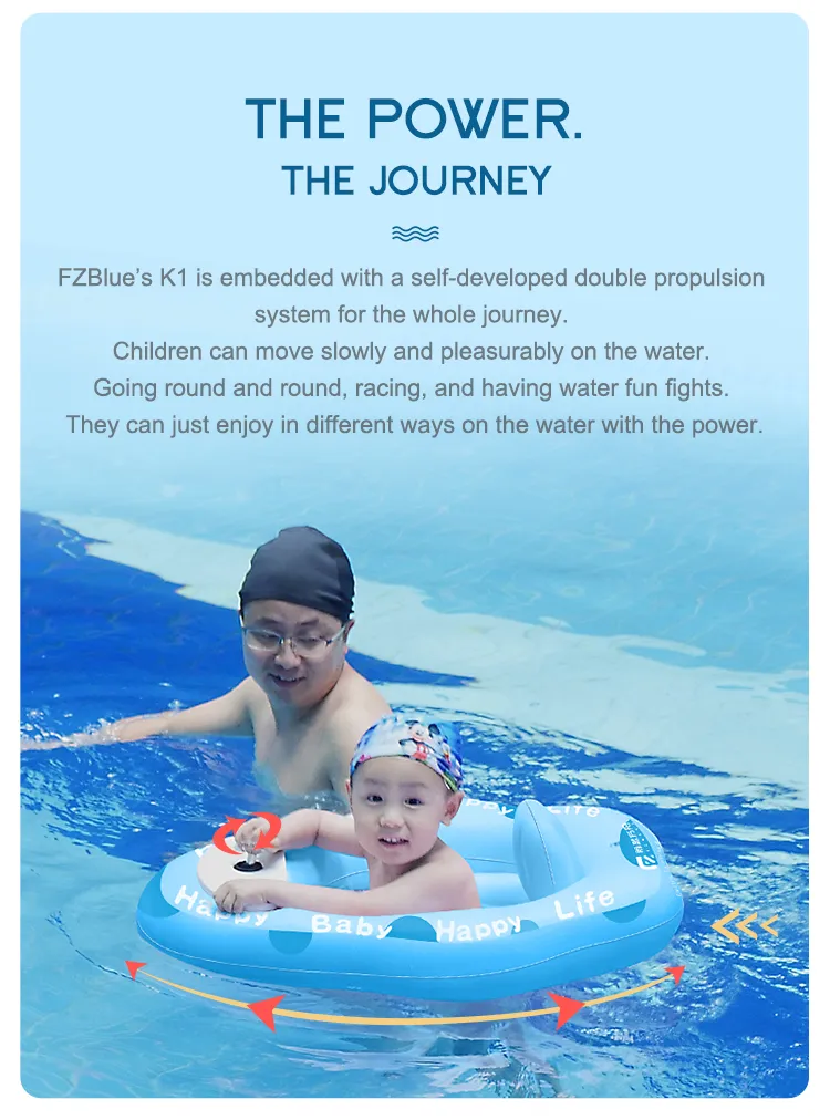 Fzblue Ready to Ship Thickened Inflatable Swimming Tube Toys for Kids with Remote Control for Baby Birthday Gift