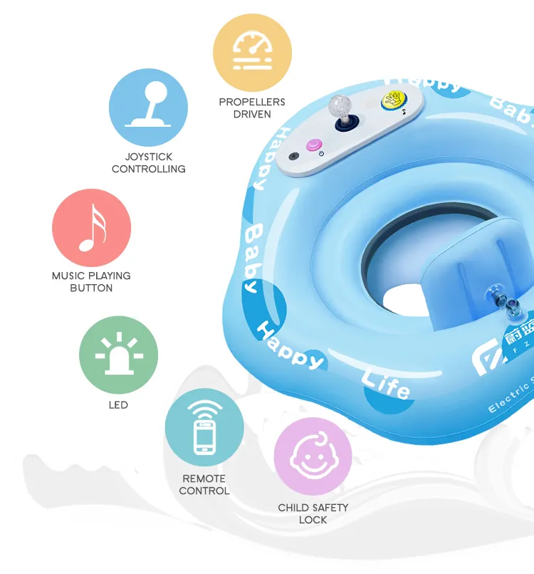 Fzblue Ready to Ship Thickened Inflatable Swimming Tube Toys for Kids with Remote Control for Baby Birthday Gift