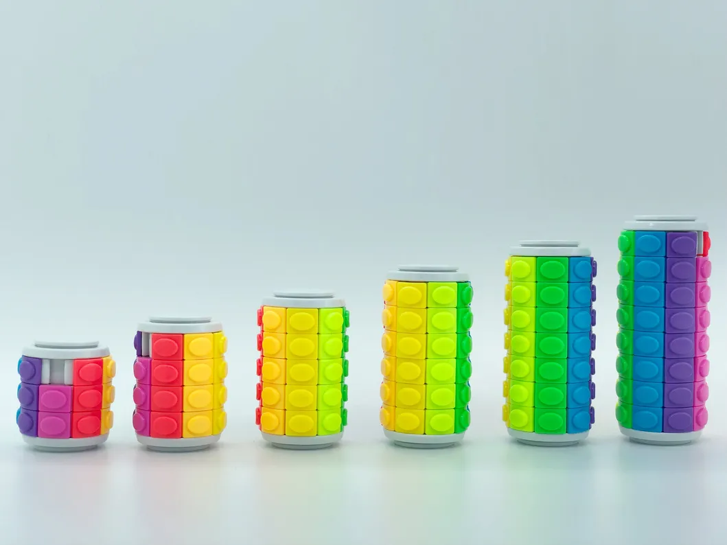 Gyro Puzzle Magic Cube Third Order/Fifth Order/Seventh Order Black and White Mixed