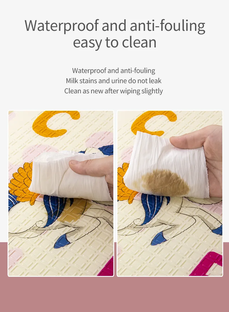 High Quality Waterproof Easy Clean Soft Colourful XPE Foam Folding Kid Baby Play Floor Mat