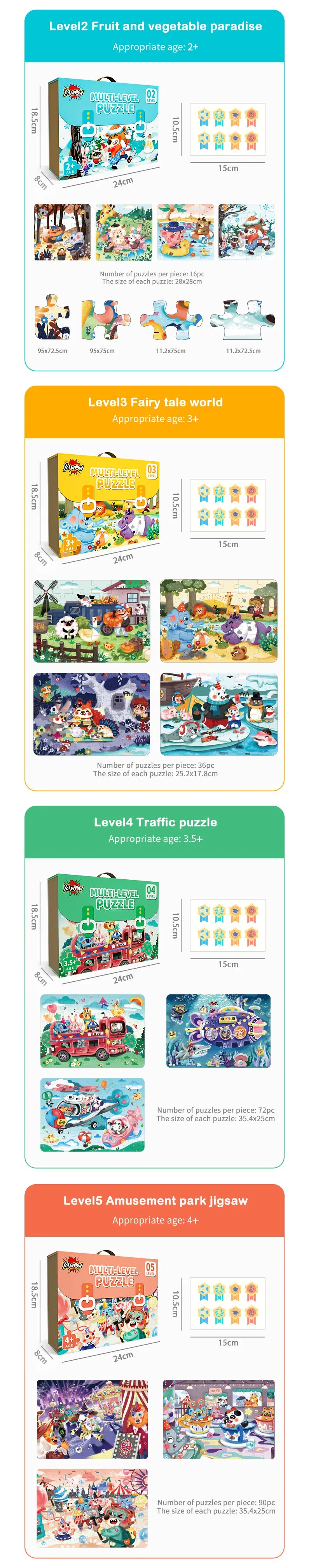 Hot Selling Puzzle DIY Kids Learning Montessori Toys for Baby