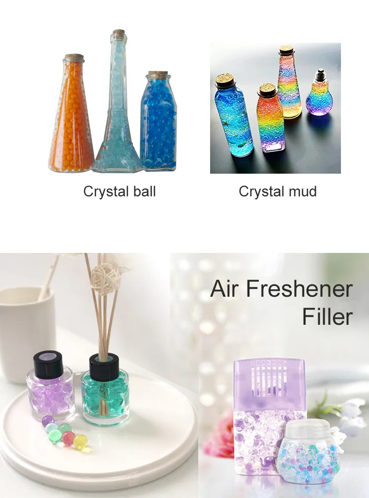 Jelly Balls Gel Beads Rainbow Mix Factory in China Glitter Water Beads Marble