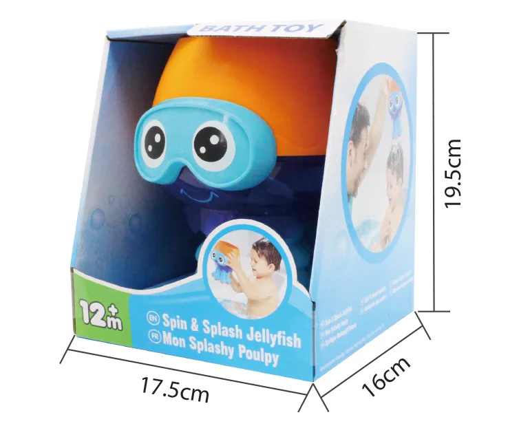 Jellyfish Toy Baby Bath Waterfall Toy Plastic Baby Bath Toy