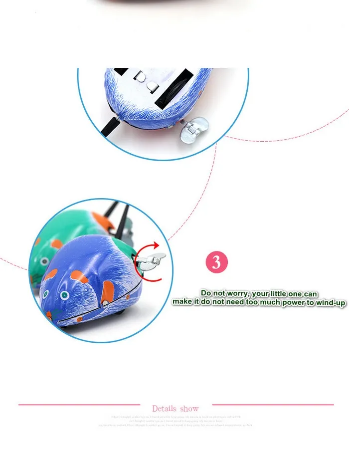 Kids Classic Children Educational Tin Mouse Chicken Frog Clockwork Wind-up Vintage Toys