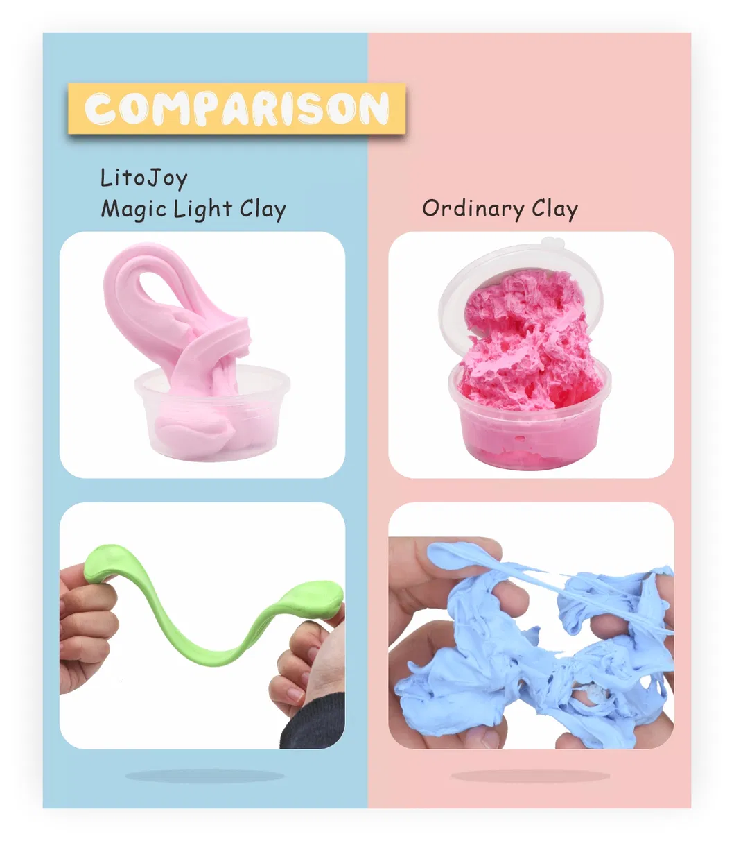 Litojoy Air Dry Light Modeling Play Soft Clay Dough for Unisex Children to Play DIY and Sculpt