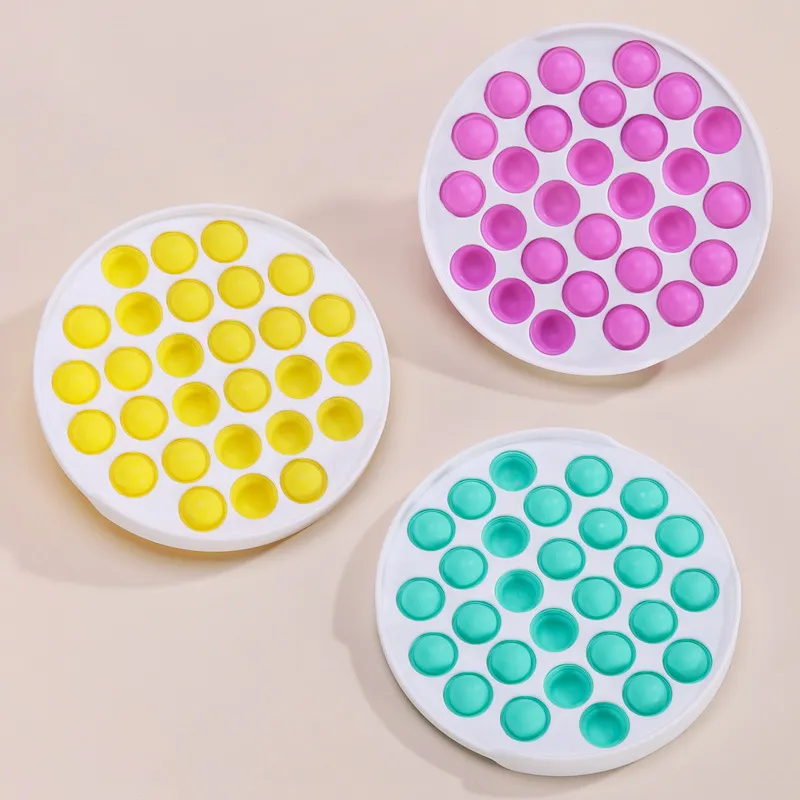 Lower MOQ Silicone Push Popping It Bubble Sensory Fidget Toy Creative Stress Relief Squeeze Pop Its Toy