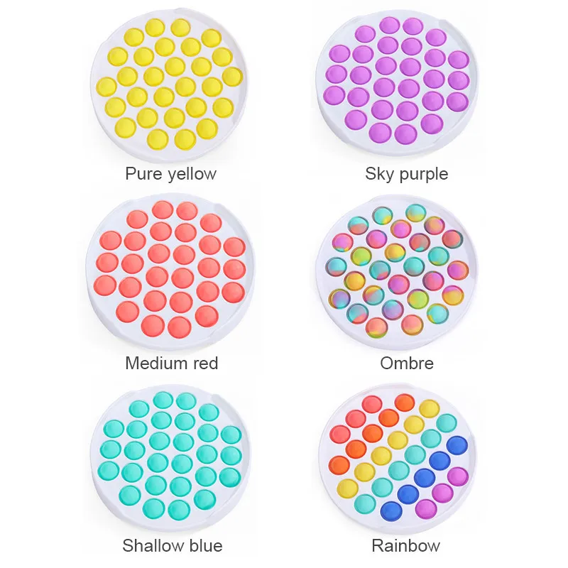 Lower MOQ Silicone Push Popping It Bubble Sensory Fidget Toy Creative Stress Relief Squeeze Pop Its Toy