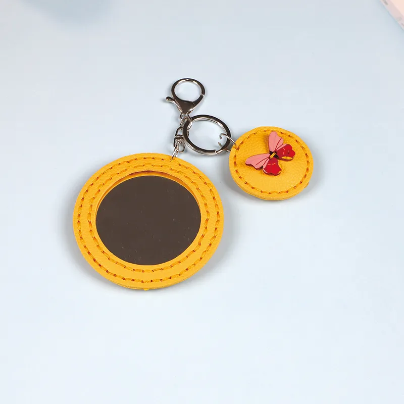 Manufacturer DIY Educational Sewingn Kit Mirror Key Chain Toy Flower Keychain Toys for Kid Girls Boys Gift