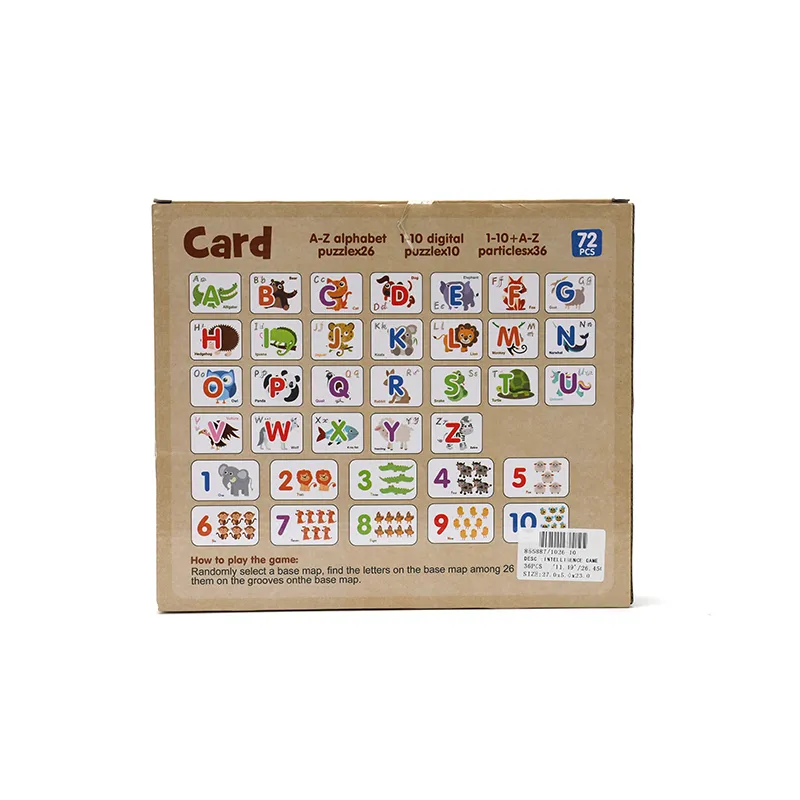 Memory Game Animal Printed Kids Learning Educational Alphabet Paired Cards