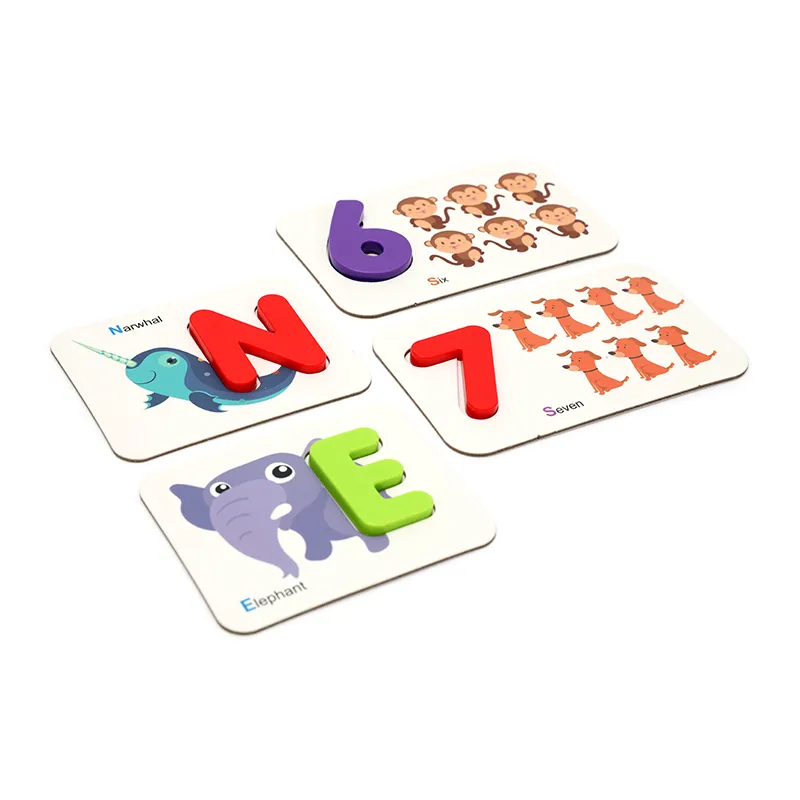 Memory Game Animal Printed Kids Learning Educational Alphabet Paired Cards