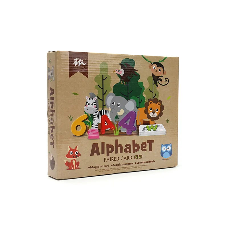 Memory Game Animal Printed Kids Learning Educational Alphabet Paired Cards