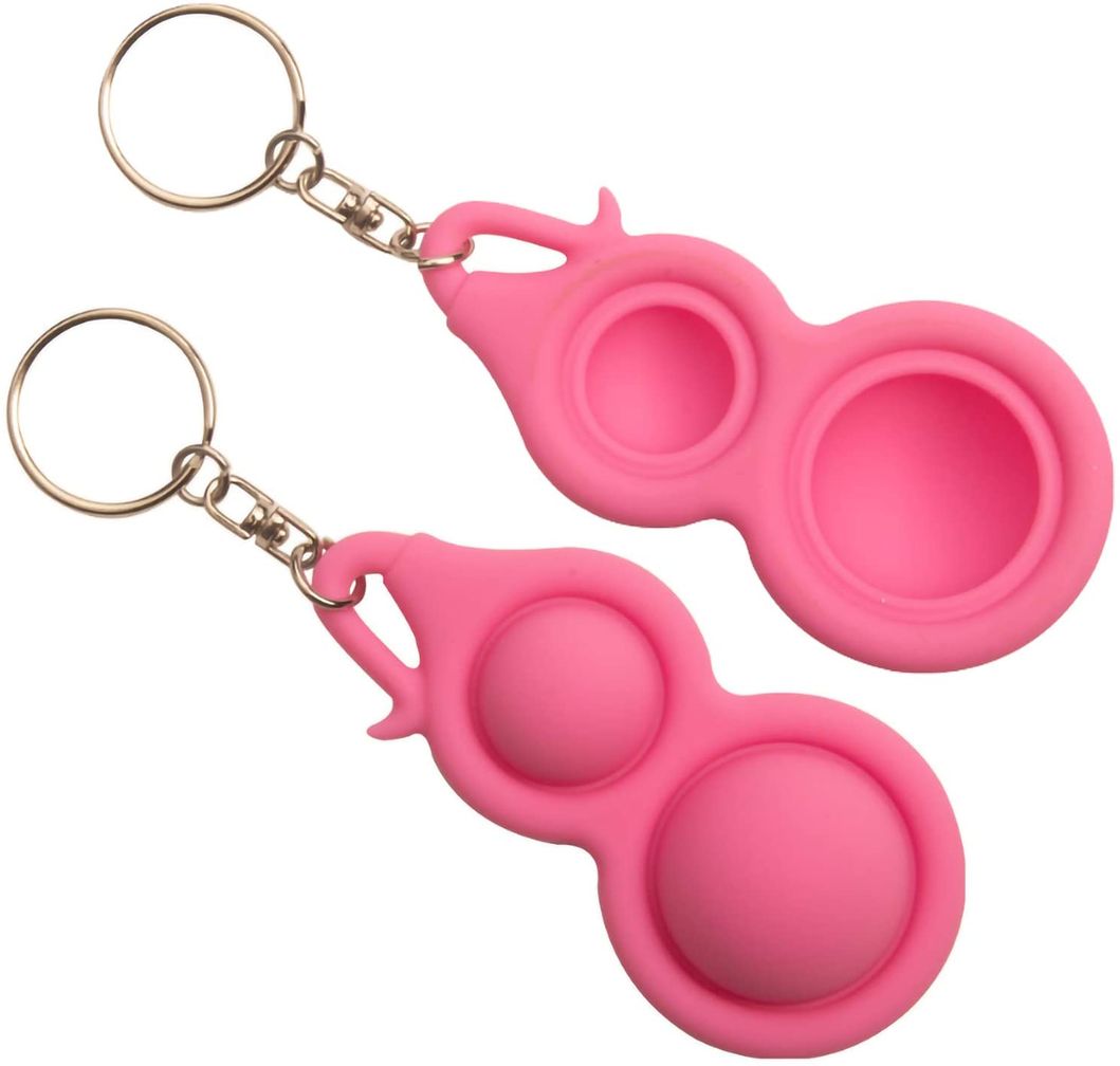 Mini Push Pop Bubble Fidget Sensory Mini Keychain Toy Simple Dimple Fidget Help Restore Emotions Gift for Adult Kids