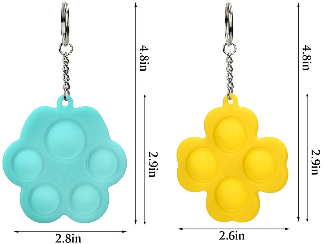Mini Push Pop Bubble Fidget Sensory Mini Keychain Toy Simple Dimple Fidget Help Restore Emotions Gift for Adult Kids