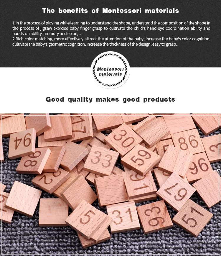 Montessori Learning Materials Wooden Small Moveable Alphabet Language Objects with Box