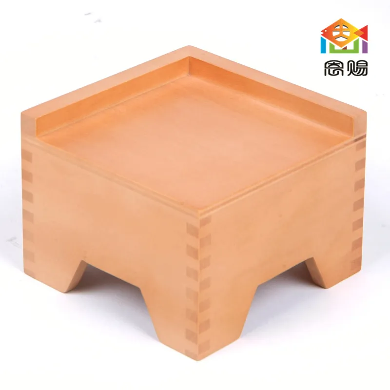 Montessori Material - Pink Tower Stand Sensorial Practise Montessri School Wooden Cubes Toys