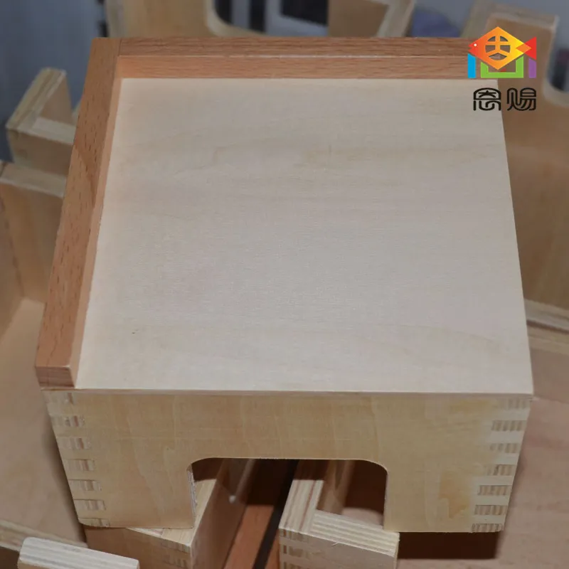 Montessori Material - Pink Tower Stand Sensorial Practise Montessri School Wooden Cubes Toys