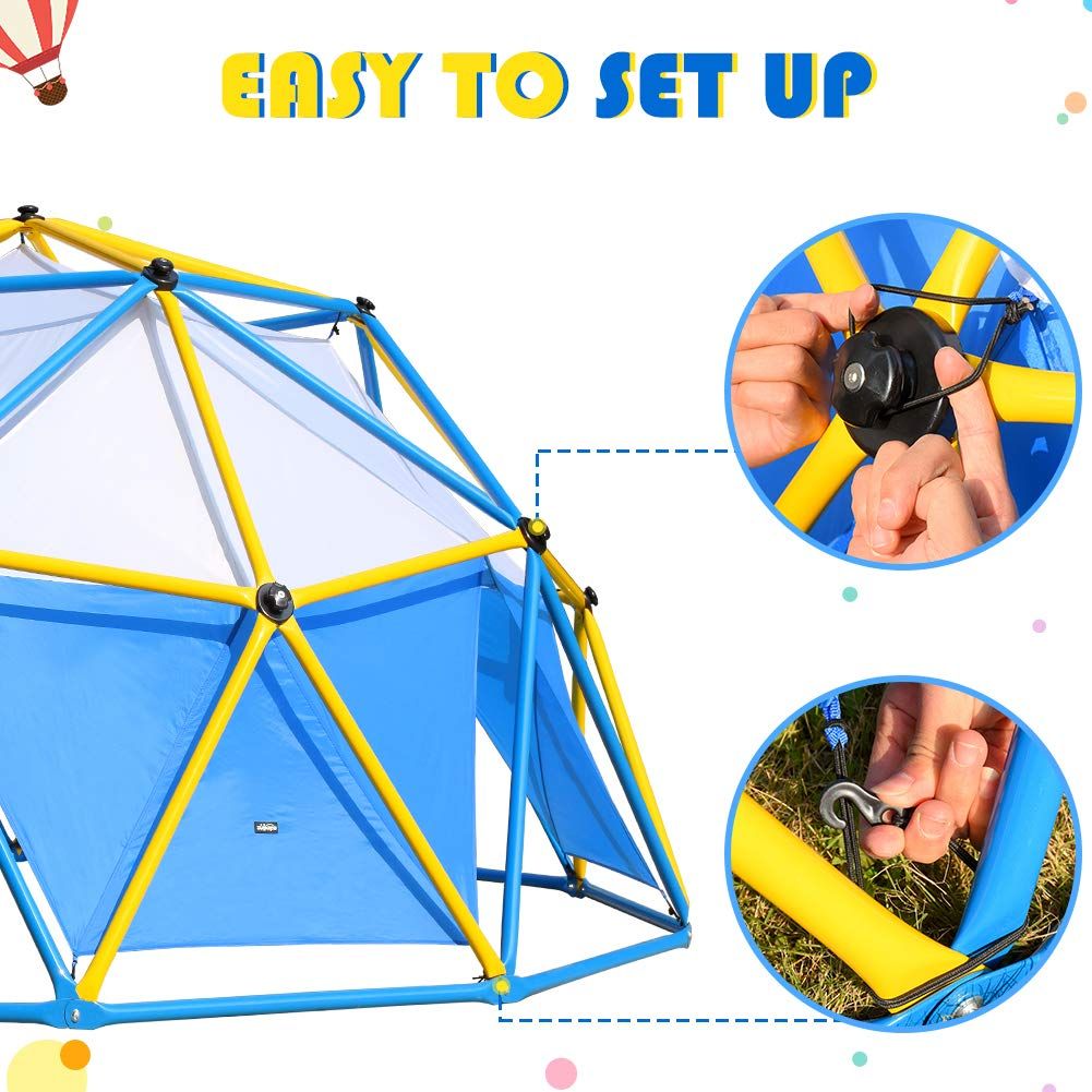 Multi-Size Outdoor Gym Toy Domes Climber Frame Climbing Dome for Children Play with Swing Tent and Cover Super Fun