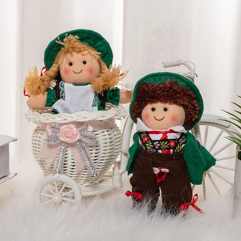 National Doll Baverian Doll Boy and Girl Fabric Doll Rag Doll