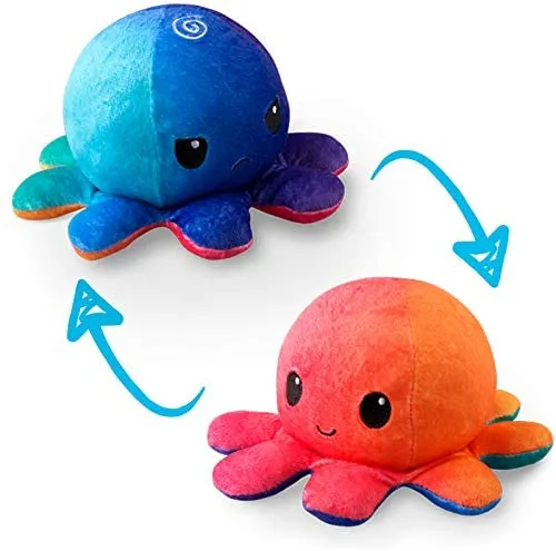 New Arrival Top Quality Custom Logo Plush Pet Toy Cute Octupus Reversible Vacuum Plushie