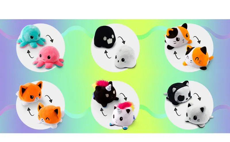 New Arrival Top Quality Custom Logo Plush Pet Toy Cute Octupus Reversible Vacuum Plushie