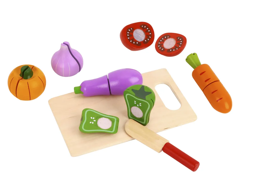 New Design Garden Vegetables Wooden Kitchen Toy for Children