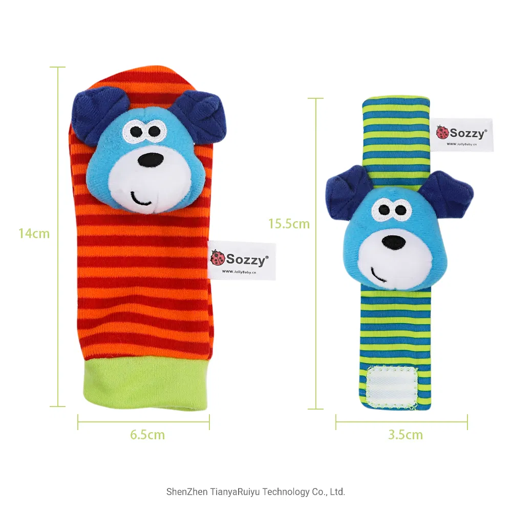 Newborn Plush Sock Baby Toy Socks Animal Cute Cartoon Baby Rattles