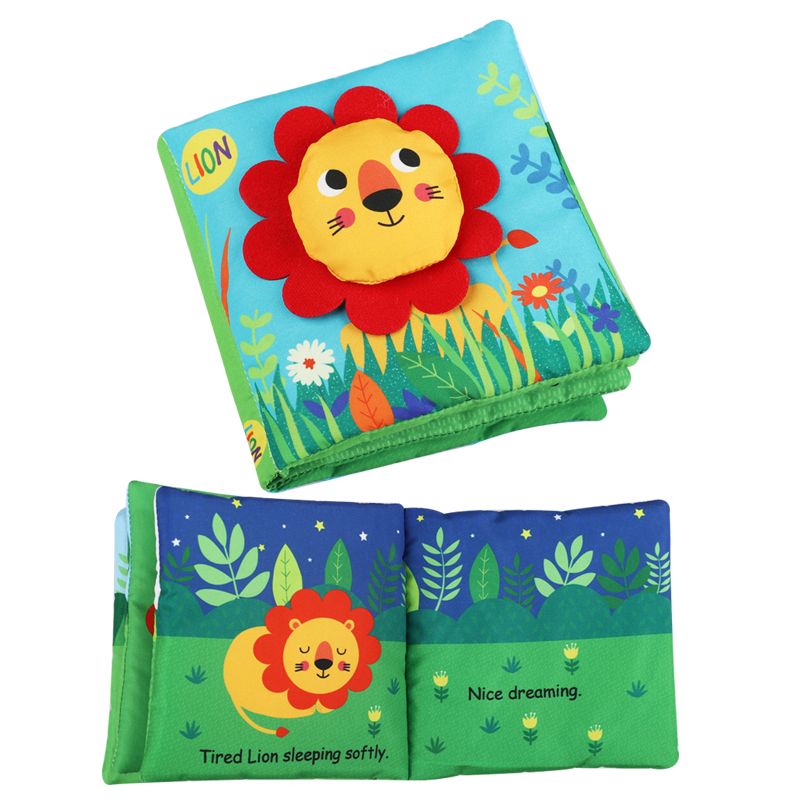 Nontoxic Soft Cloth Book Infants Crinkly Books Early Learning Toys for Toddlers